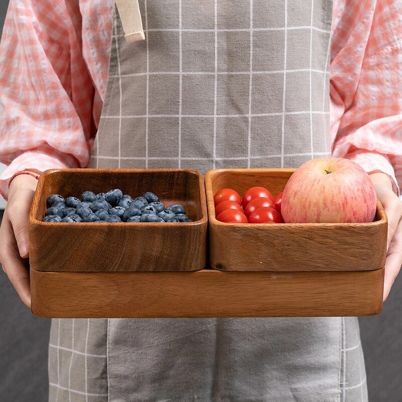 Home Living Room Coffee Tea Table Storage Box Snack Fruit plate Trays Dessert Dried Fruit Food Cake Dishes