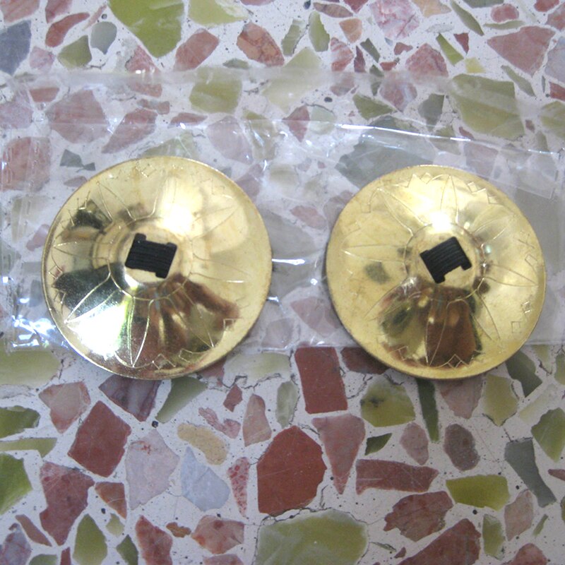 2 st/lot musikinstrument magdans indisk mässing finger cymbaler mellanöstern slagverk cymbaler rekvisita slagverk instrument