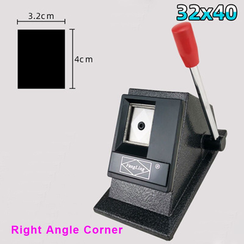 Heavy Duty Manual 32x40mm Photo Paper Cutter Multi Sheets Stand Paper Graphic Punch Die Cutter: 32x40mm right angle