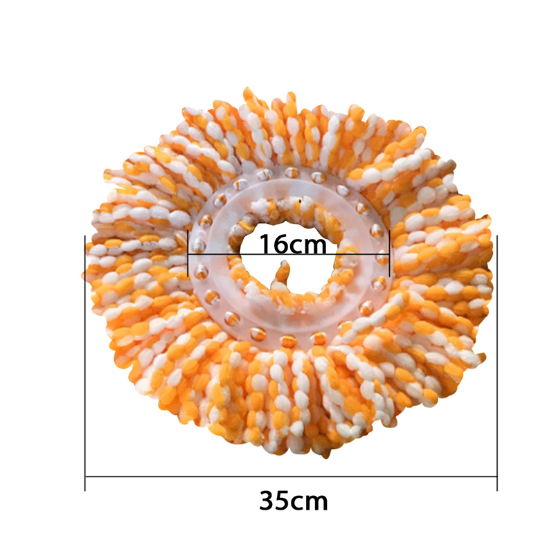 Microfiber Mop Head For 360° Rotating Spin Mop Bucket Dry Wet Cleaning