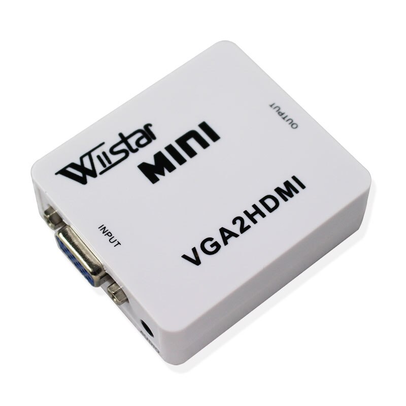 Wiistar VGA naar HDMI Converter Adapter 1080 p Mini Composiet VGA naar HDMI Converter voor Notebook PC voor HDTV Projector VGA2HDMI