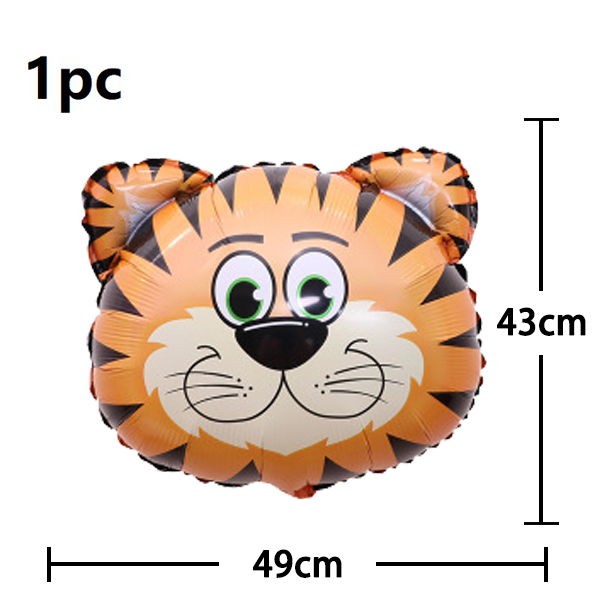 Jungle Dier Olifant Tijger Leeuw Koe Helium Ballon Safari Verjaardagsfeestje Decoraties Kids Decor Zoo Thema Levert: Tiger