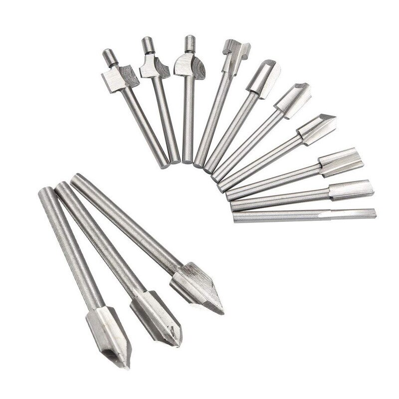 10pc przycinanie drewna frez/stal szybkotnąca tytanowy okrągły uchwyt obrotowy szlifowanie rowek narzędzie robić frezowania