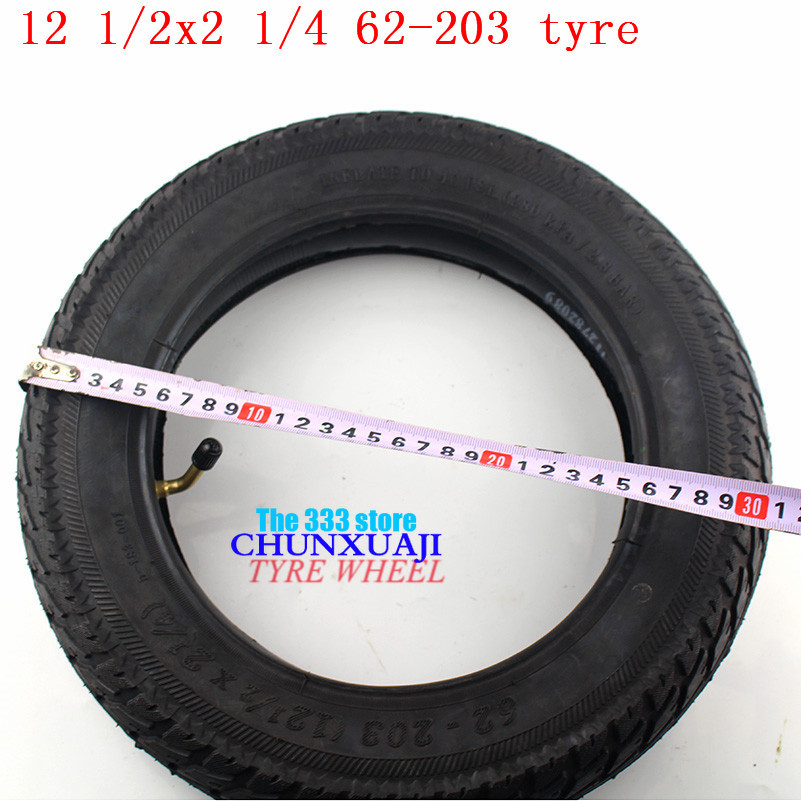 12 inch Tire 12 1/2 X 2 1/4 ( 62-203 ) fits Many Gas Electric Scooters and e-Bike 12 1/2X2 1/4 wheel tyre &amp; inner tube