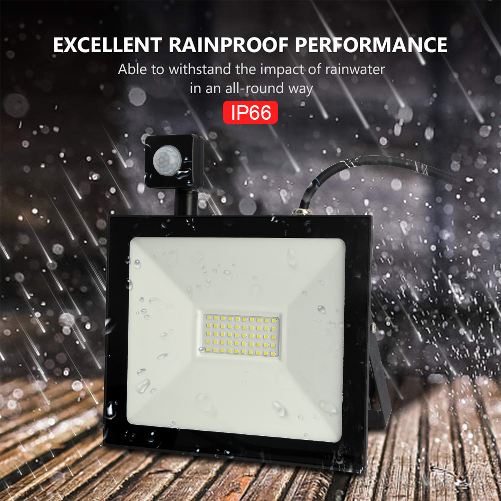 Led Floodlight Motion Sensor Reflector Lamp SpotLight 20 30 50 100W Led Spot light Outdoor AC220V IP66 Projector Light