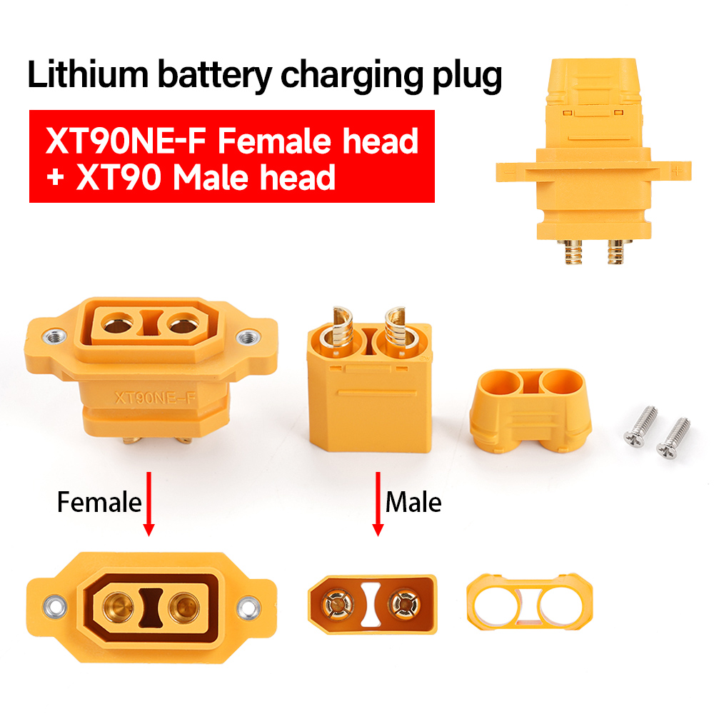 XT90NE-F Lithium-Batterie-Ladestecker Netz stecker fest männlich/weiblich Kopf geschweißt Typ Vergoldung Terminal neue Energie Stecker
