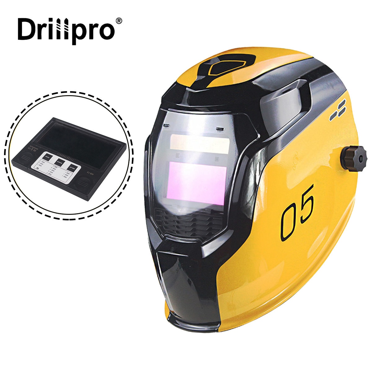 Solar Auto Darkening Welding Helmet Adjustable Shade DIN 9-13 Rest DIN 4 Welding Visor Mask Large View Area Arc Tig Mig Welders