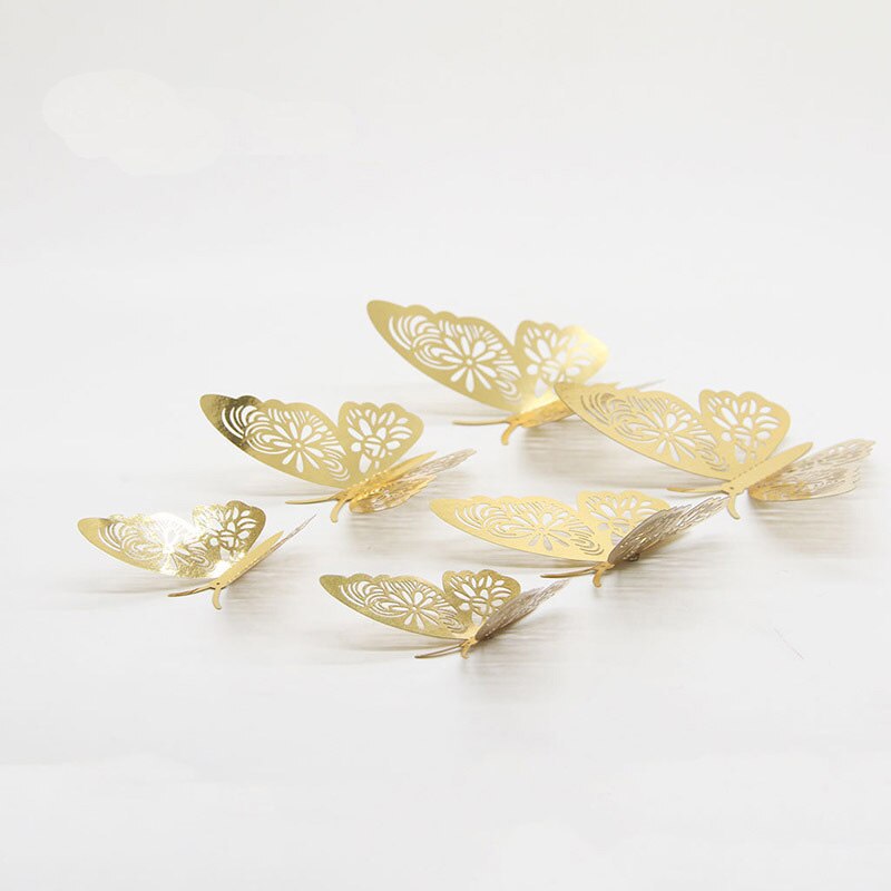 72 stuks 3D vlinders muurstickers, vlinders, decoratie, wandtattoo, vlinders, spiegel, vlinders, deco, afneembare decoratieve holle, wandtattoo, opplakpapier, kleurrijk