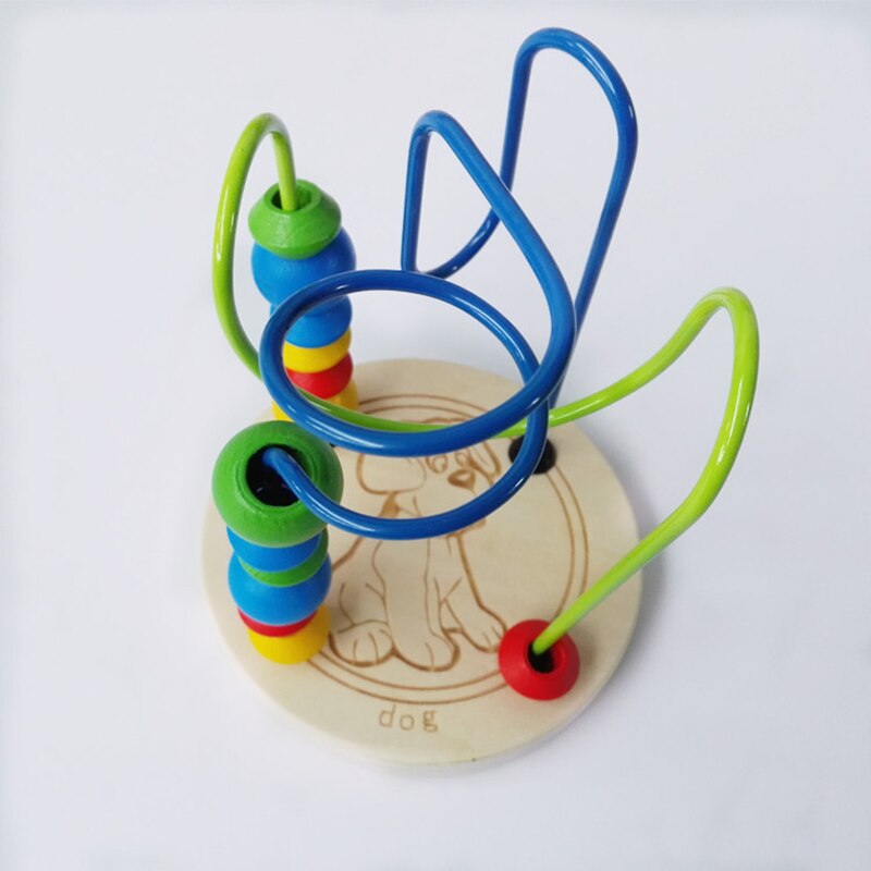 Preschool Kids Math Toys Counting Circles Bead Wire Maze Wooden Roller Coaster Educational Toys Montessori Wooden Toys For Baby