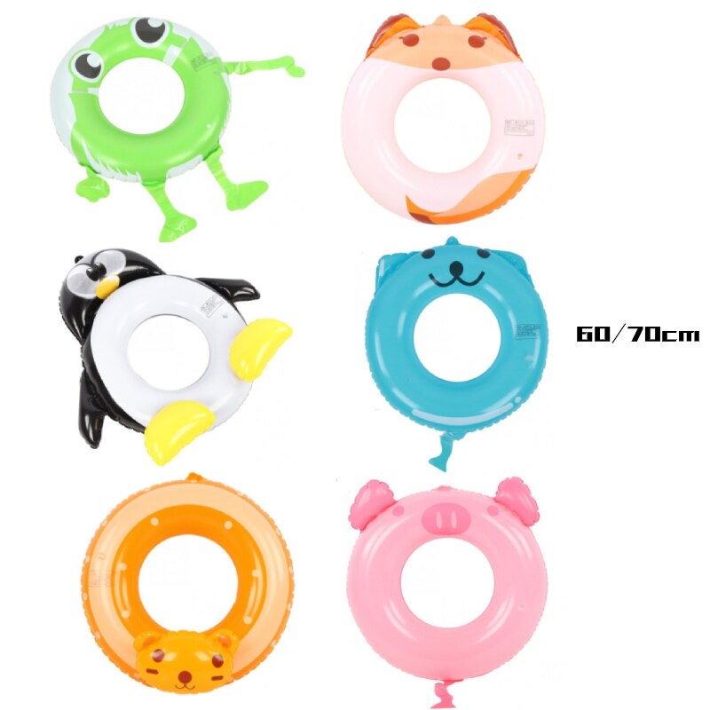 Kid Swimming Ring 60/70cm Inflatable Swimming Ring Summer Children Animal Shape Swim Ring Inflatable Pool Float Circle