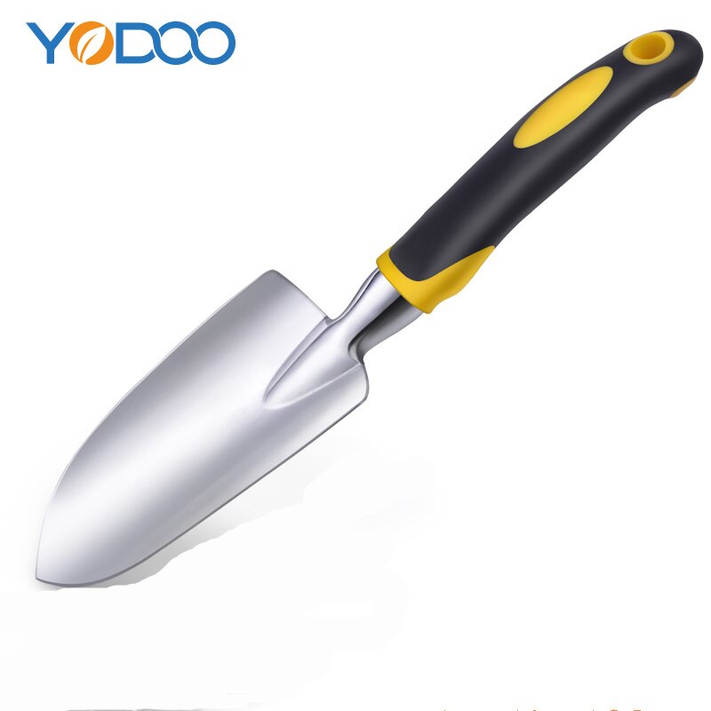 Juego de Mini herramientas de jardín, pala rastrillo, paleta de suelo, herramienta de siembra para niños al aire libre, pala Manual portátil con mango de PVC: Large Shovel
