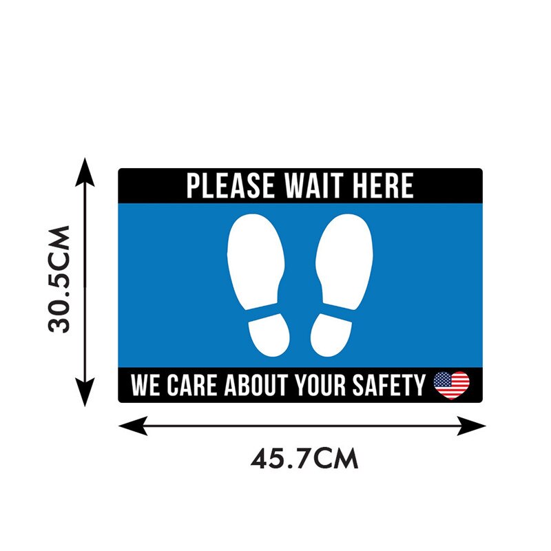 Public Warning Stickers Keep Distance Safety Warning Sign Adhesive Tapes DIY Sticker For Mall Store Factory School: T13