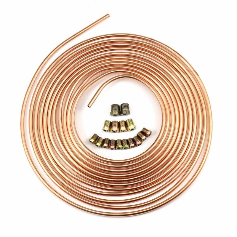 Copper Brake lines Coil Rolls With Fittings Anti-rust Anti-corrosion With Connectors