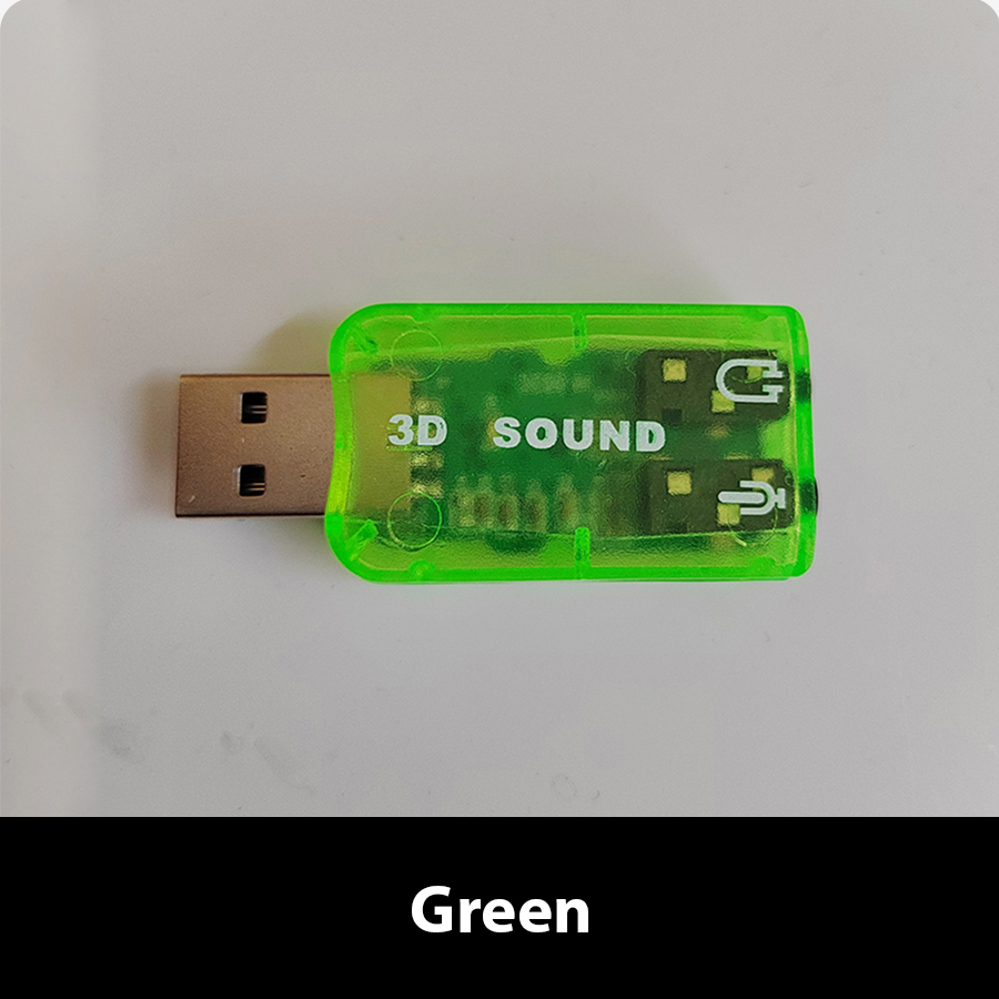 5.1 Sound channel USB independent sound card External computer to replace PCI notebook usb sound card USB to audio interface: green