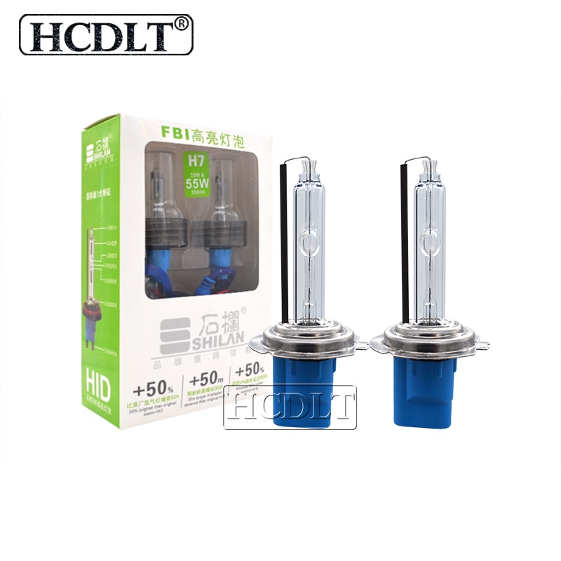 HCDLT 35W 55W xenón H7 H1 H3 H11 HB3 HB4 D2H bombilla HID 5500K para coche faro brillante y rápido Canbus DLT Hylux Xenon HID Kit lastre