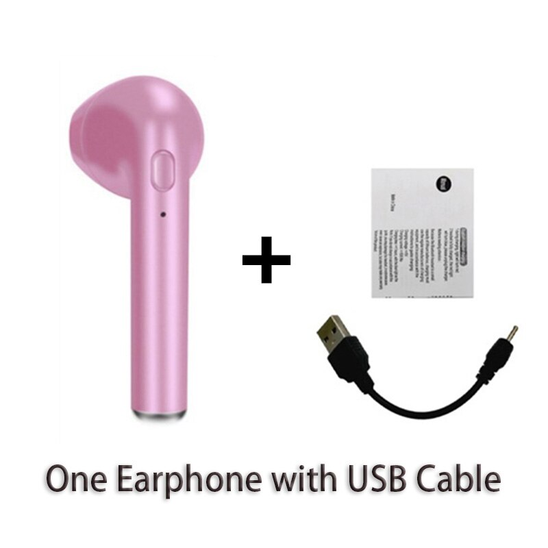 I7s Tws Bluetooth 5.0 Oortelefoon Met Opladen Doos Draadloze Hoofdtelefoon Stereo Sport Waterdichte Oordopjes Headsets Met Microfoon: One Earphone -Purple