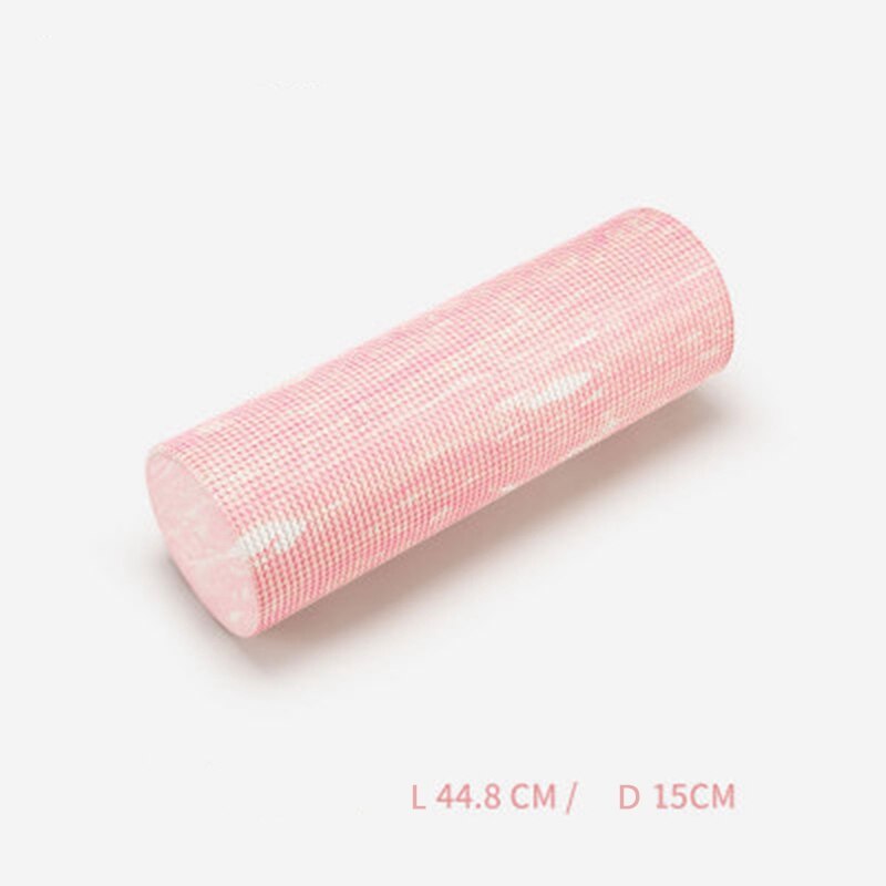 Yoga Block & Pilates Foam Roller - EVA Foam - Muscle Tissue Massage - Fitness Gym Workout Cushion: Pink 45CM
