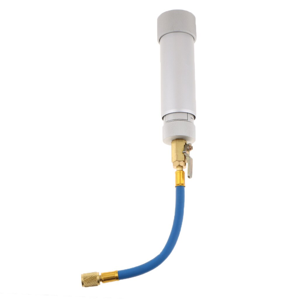 AC A/C Oil Dye Injector with R-134a R12 Snap Quick Coupler and Connector Hose, Automotive UV Dye Injection System