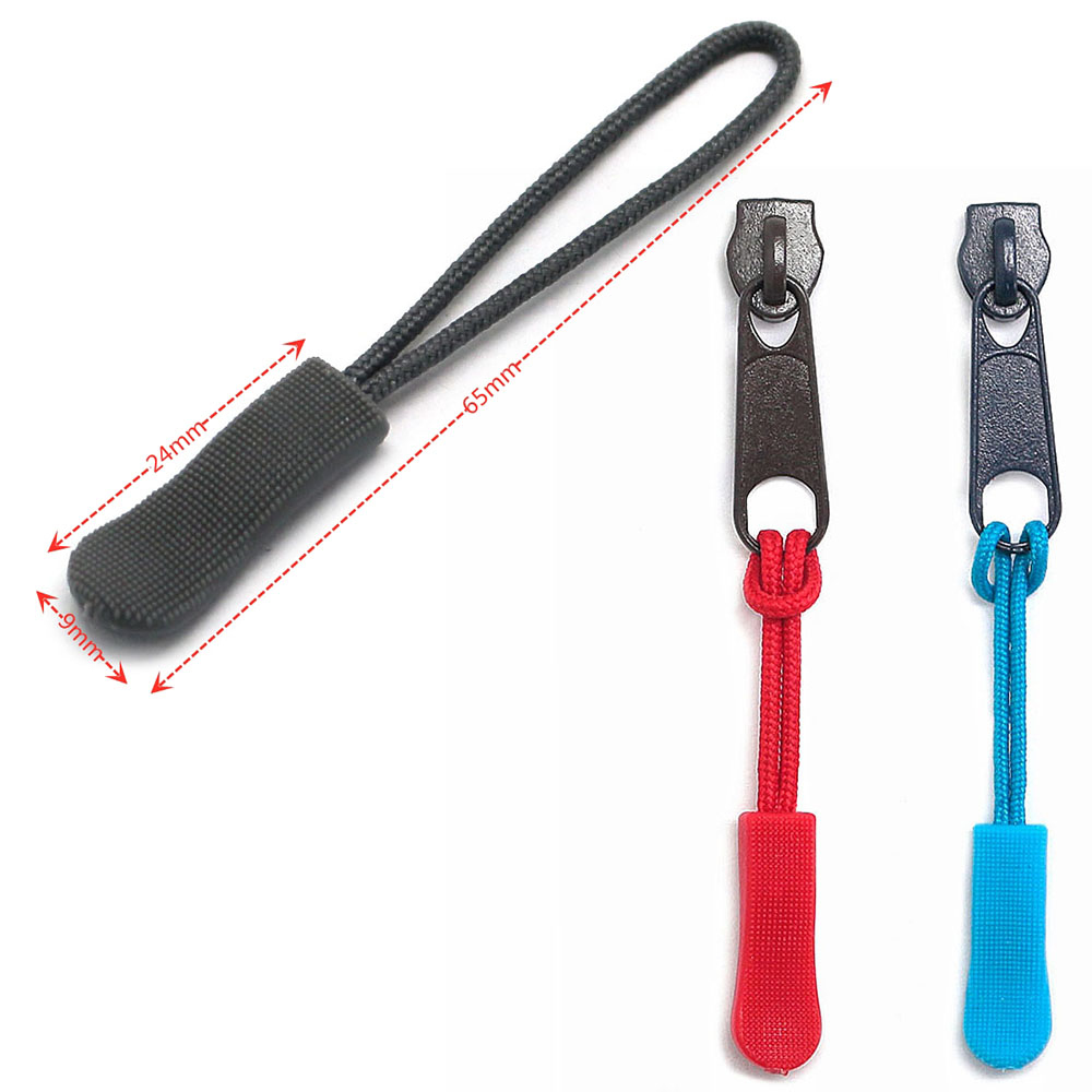 20 PCS Color Zipper Pull Puller End Fit Rope Tag Clothing Zip Fixer Broken Buckle Zip Cord Tab Clothes Suitcase Backpacks Etc...