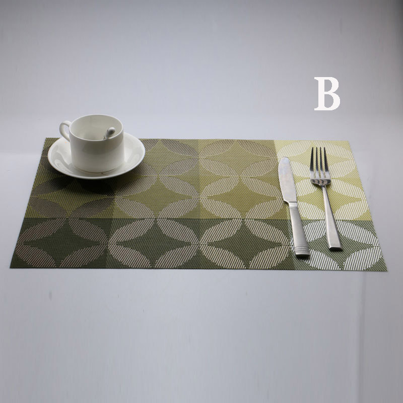 5pcs/set pvc placemat dining table mats set de table bowl pad napkin dining table tray mat coasters kids table decor: B