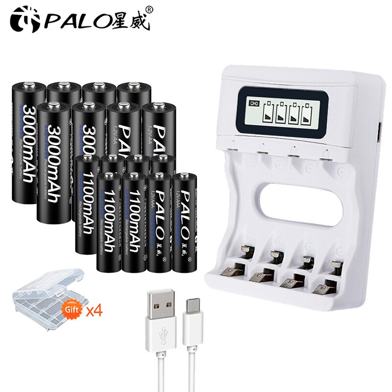 1.2V Aa Batterij Oplader Voor 1.2V Ni-Mh Aa Aaa + Aa 1.2V Oplaadbare Batterijen + Aaa Oplaadbare aaa Batterij Batterijen Voor Speelgoed: charger and 8AA8AAA