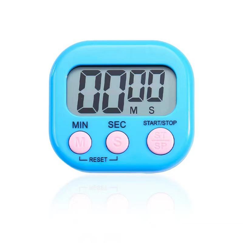 LED-Zähleranzeige, Wecker, manuell, elektronisch, Countdown, Sport, magnetisch, digitaler Timer, Küche, Kochen, Dusche, Studium, Stoppuhr: Silber