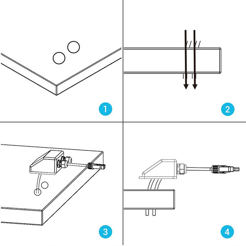 Outdoor Roof Wire Entry Gland Box Solar Panel Cable Motorhome Caravan Boat Junction Box Plastic Free Of Punch UV Resistance