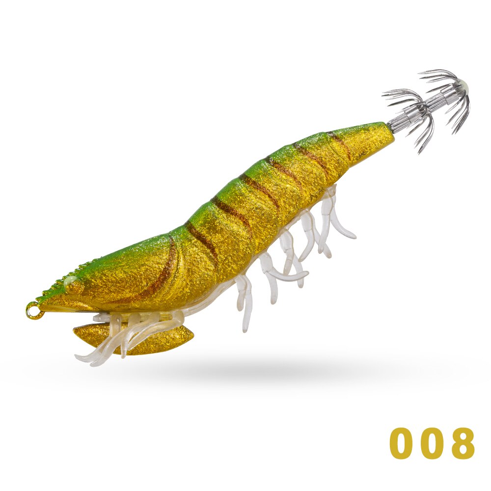 Hunthouse egi pesca señuelo calamar cebo yamashita calamar jigs pesca calamar señuelo potras pulpo pesca luminosa 115mm 20g: 008