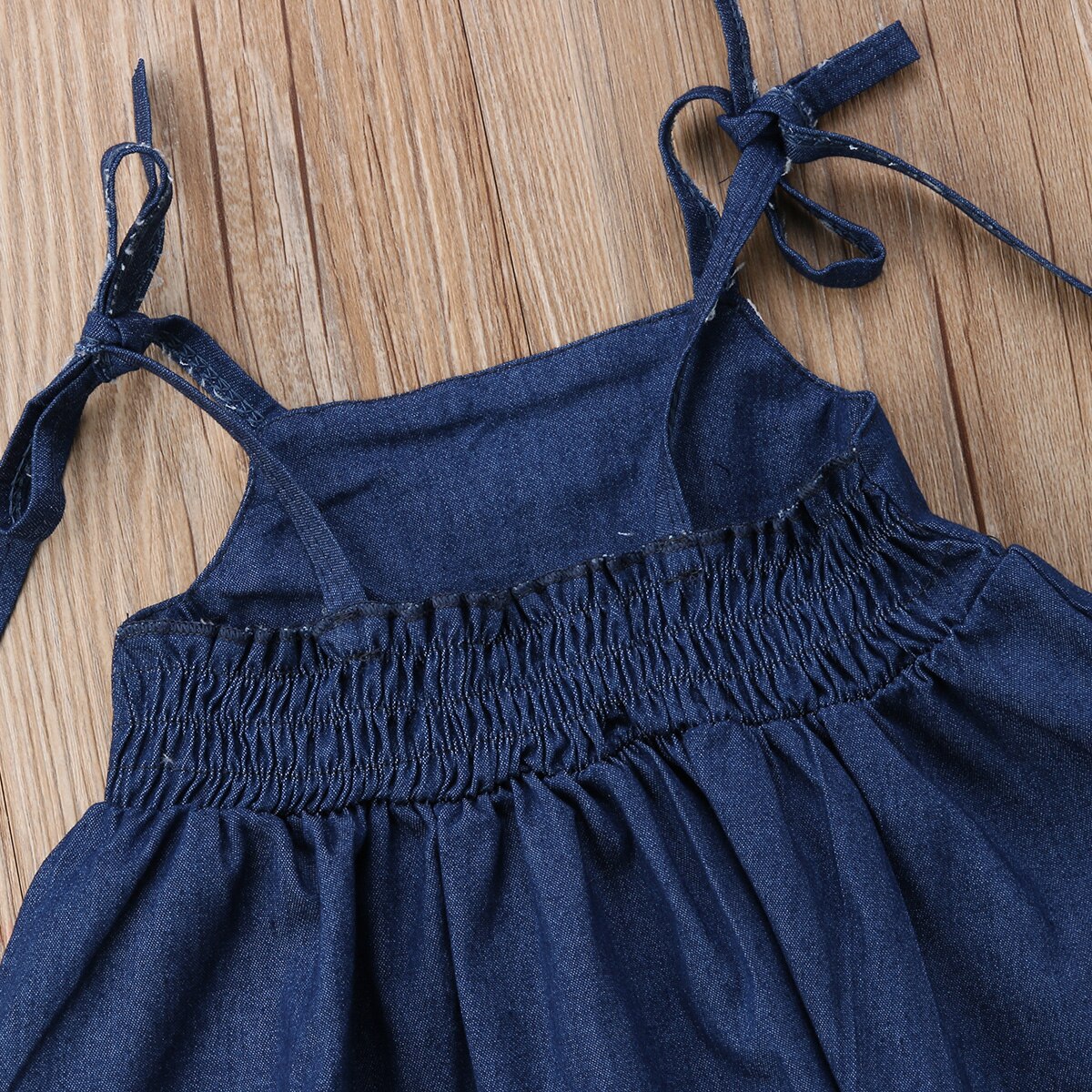 Merk peuter baby kinderen babymeisje bandjes denim tops prinsessenjurk shorts outfits 2 stuks sets casual zomer zonnepak 1-6t