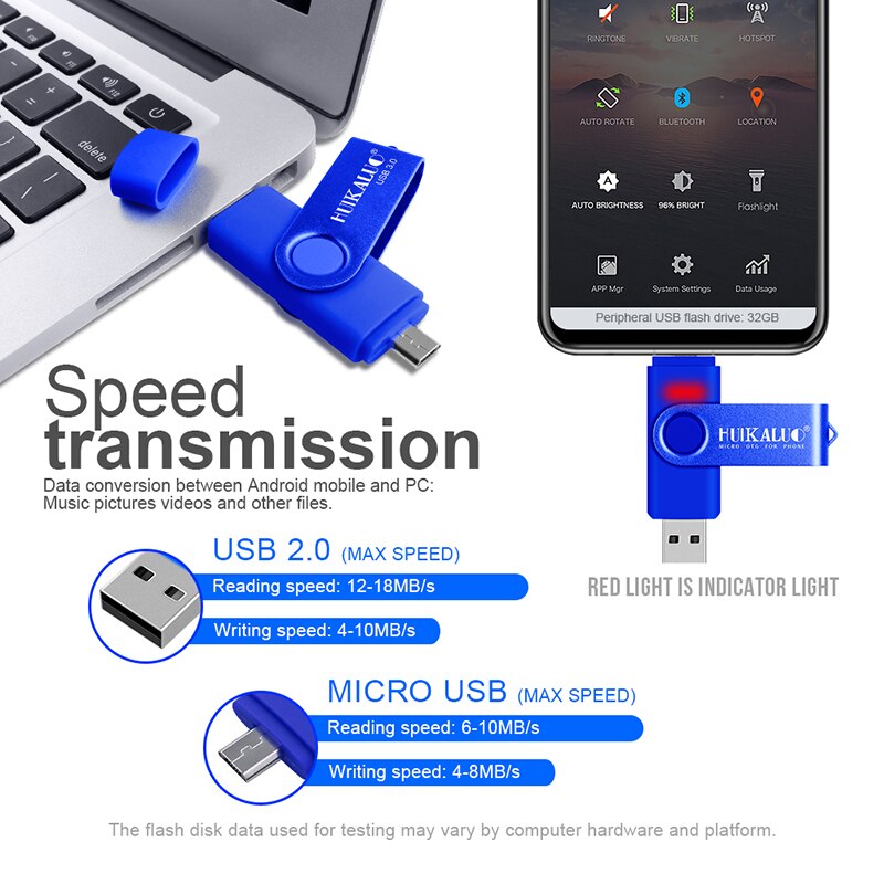 Movimentação alta 2.0 16gb 32gb 64gb 128gb 2 do flash de usb de quanlity otg micro em 1 disco pendrive pendrive u da vara de usb da memória da movimentação do flash