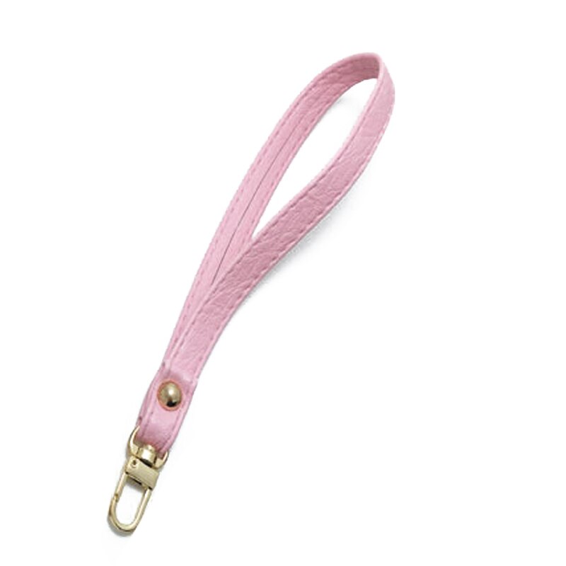 Portable Handbag Strap DIY Pu Leather Replacement Wallet Coin Bag Belt Solid Color Handle Bag Parts Accessories: Pink