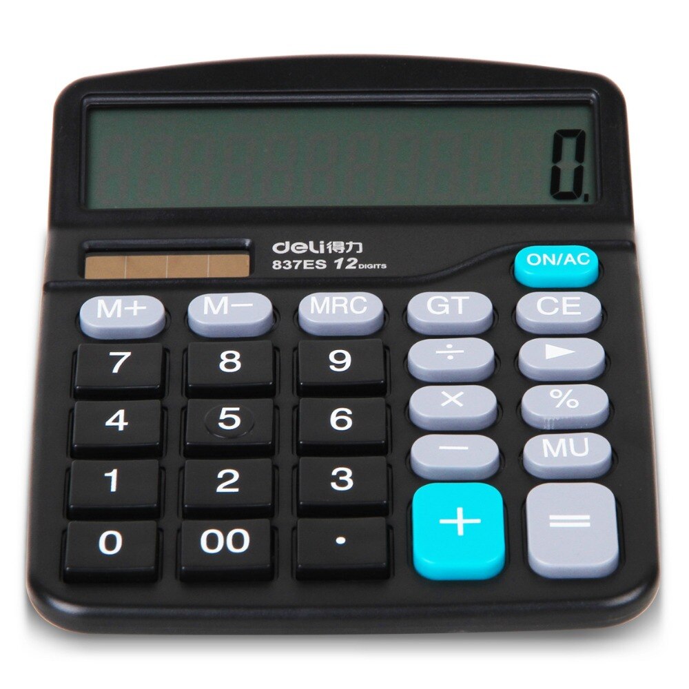 Nueva calculadora de de energía Dual (Energía solar + batería AA) para trabajo de oficina