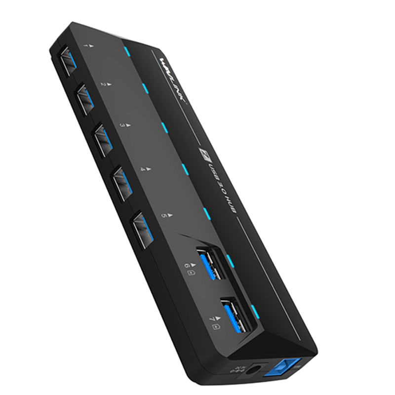 USB3.0 Splitter 7 Poorten Met Voeding Hub Computer Hoge Snelheid Expansie Conversie Multi-Interface Hub