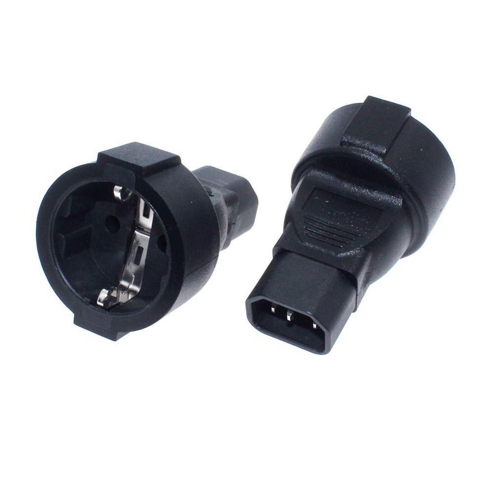 C14-EU Socket IEC320 C14 TO Eu Euro Socket IEC 320 C14 to CEE 7/7 European Female AC Power UPS/PDU Power Lead Adapter*