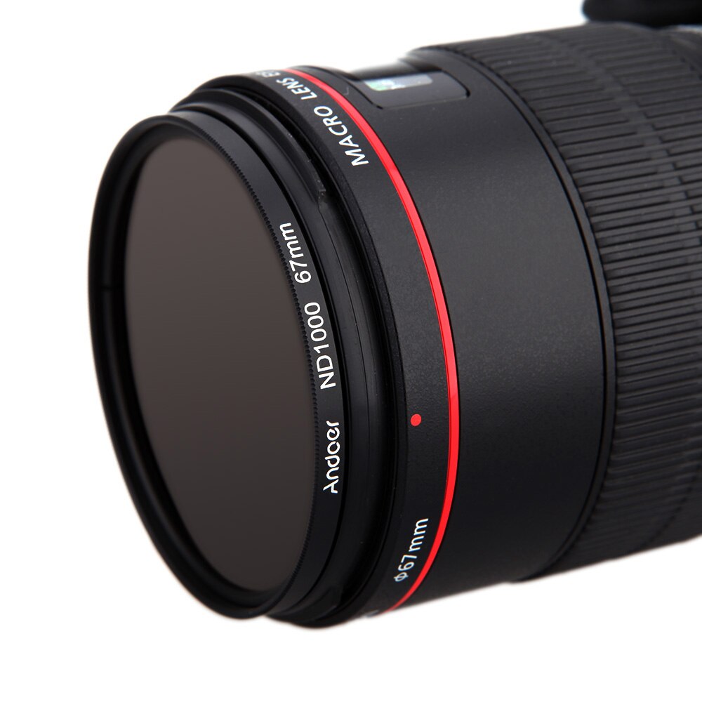 Andoer 67 72 82mm ND1000 10 Stop Fader filtre à densité neutre pour Nikon Canon DSLR objectif de l'appareil photo ND filtre
