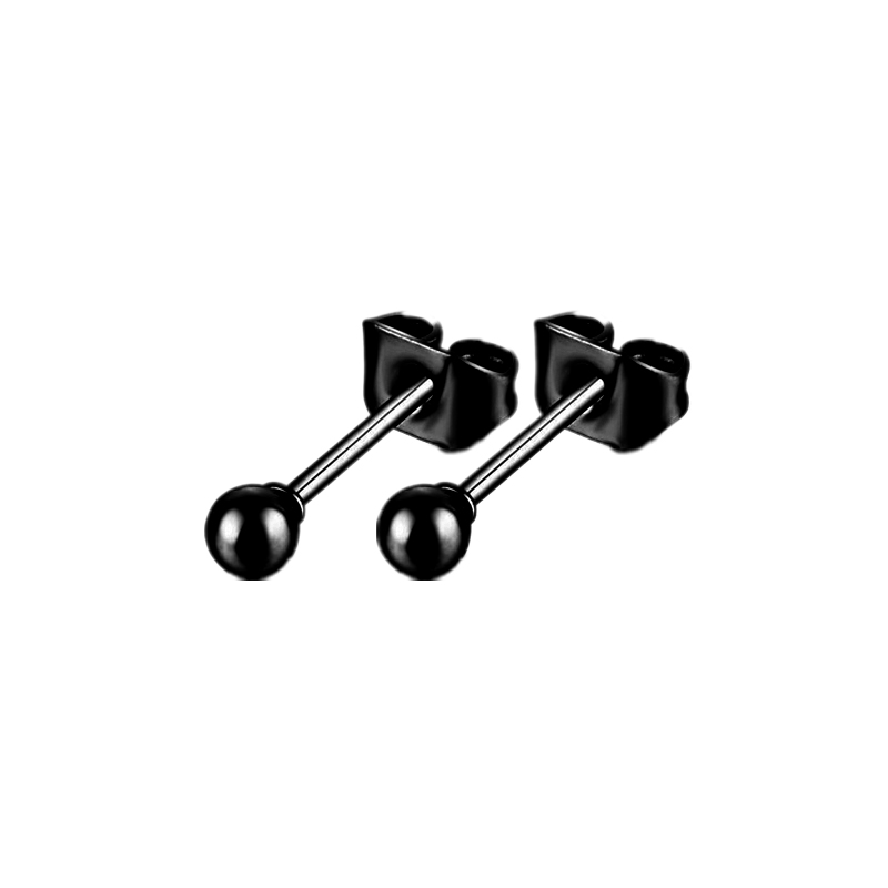 Pendientes de aro Punk negros de acero inoxidable para hombres y mujeres, pequeños colgantes de Cruz redonda de , accesorios de joyería, pendientes: Chapado en zinc azul
