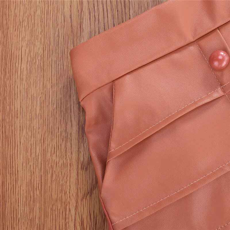 Geplooide rokken voor meisjes, effen minirokken met elastische taille, rokken met knopen, outfits, 1-5y zomerkleding voor kinderen