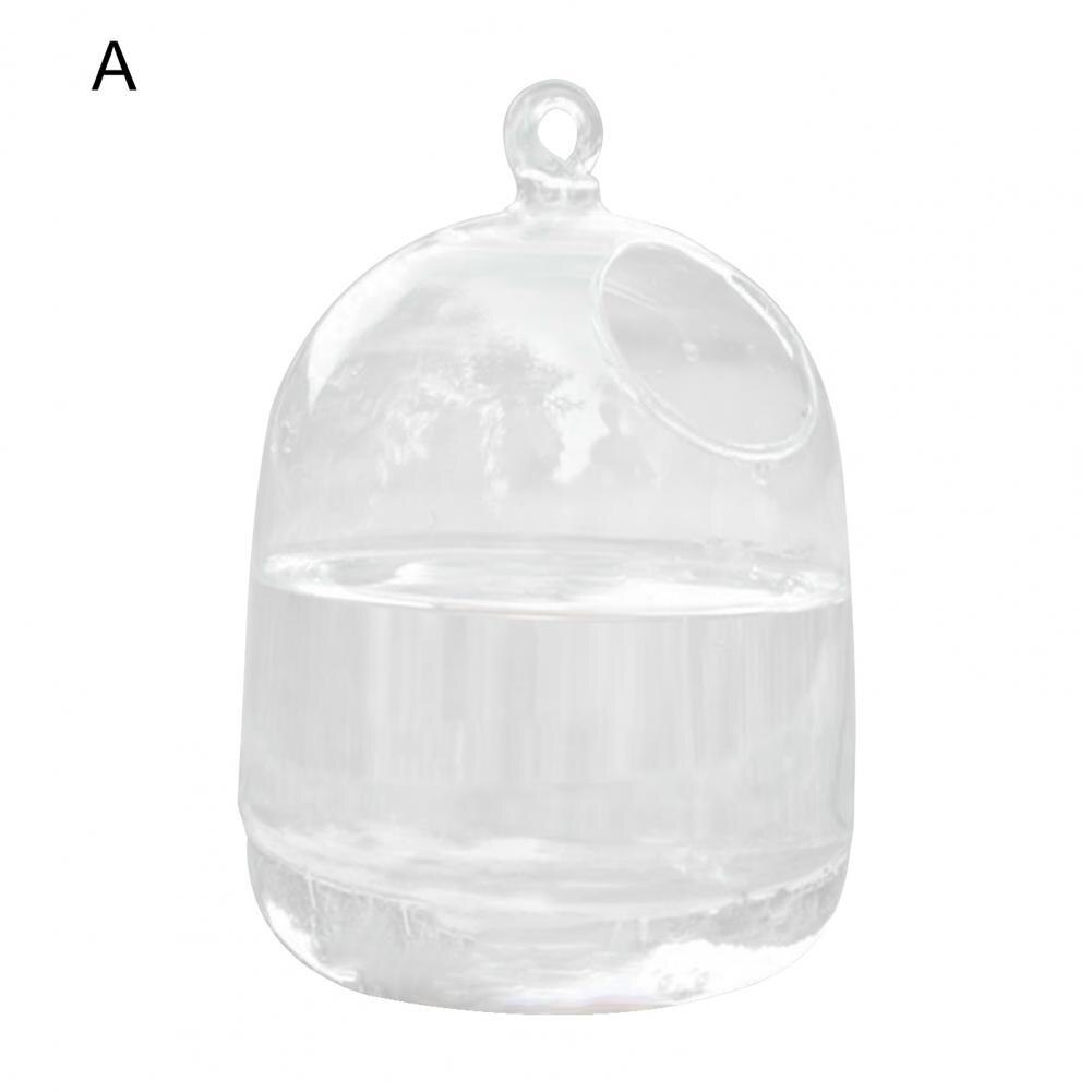 Vaas Vissenkom Transparant Hangend Glas Creatief Decor Aquarium voor Woonkamer Hangende Vaas Ornament Aquarium Glazen Pot Plant: WHITE