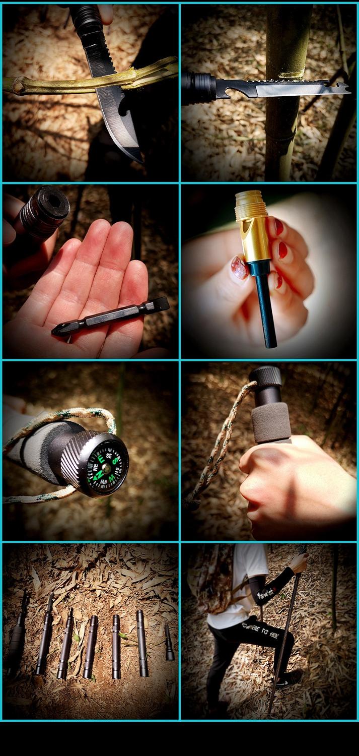 Multifunction Outdoor Trekking Pole Nordic Walking Stick Ultralight Sports Camping Mountaineering Hiking Fishing Skiing tools