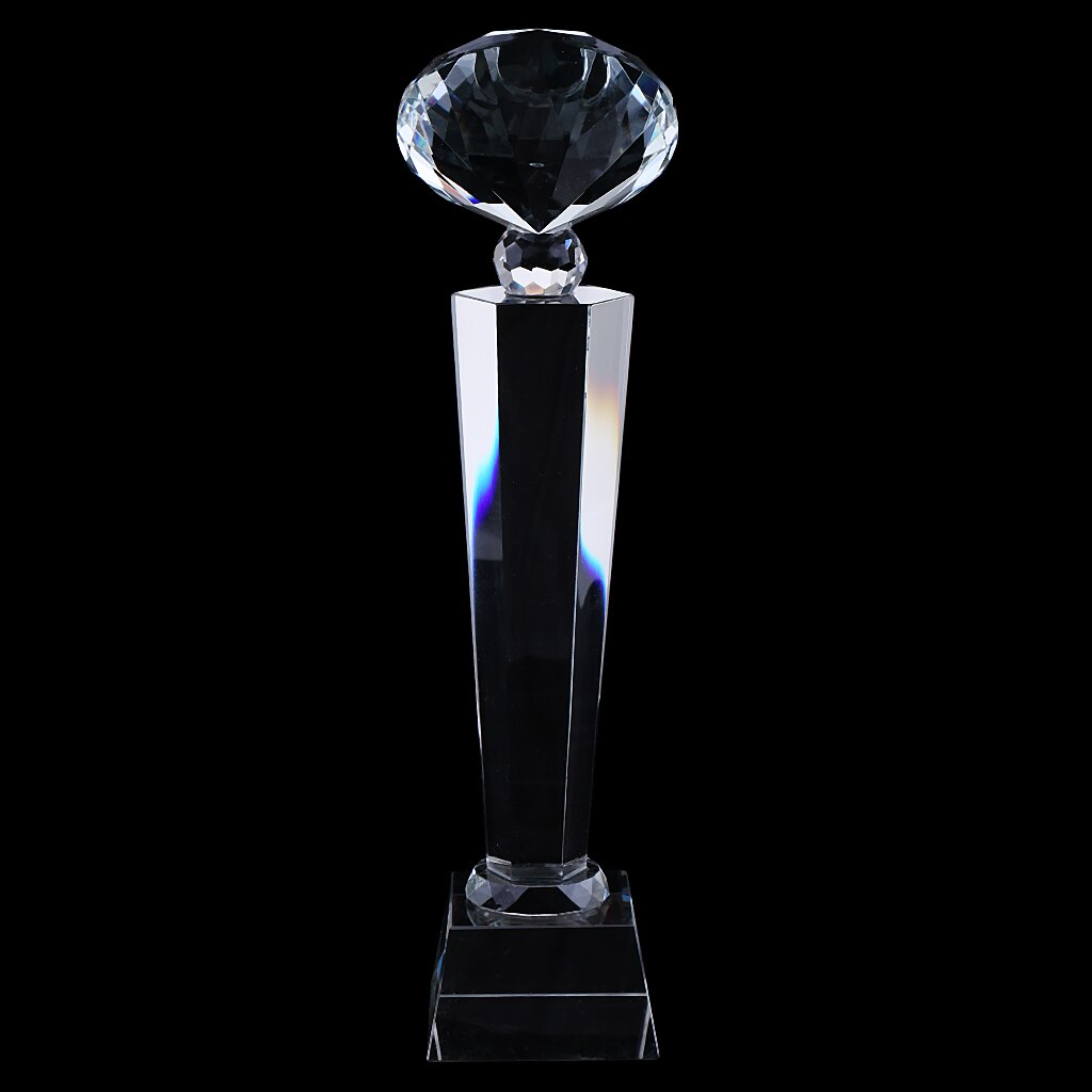 Premio de competición deportiva, trofeo de cristal, Copa superior de diamante de 29cm de altura, decoración, 1 ud.