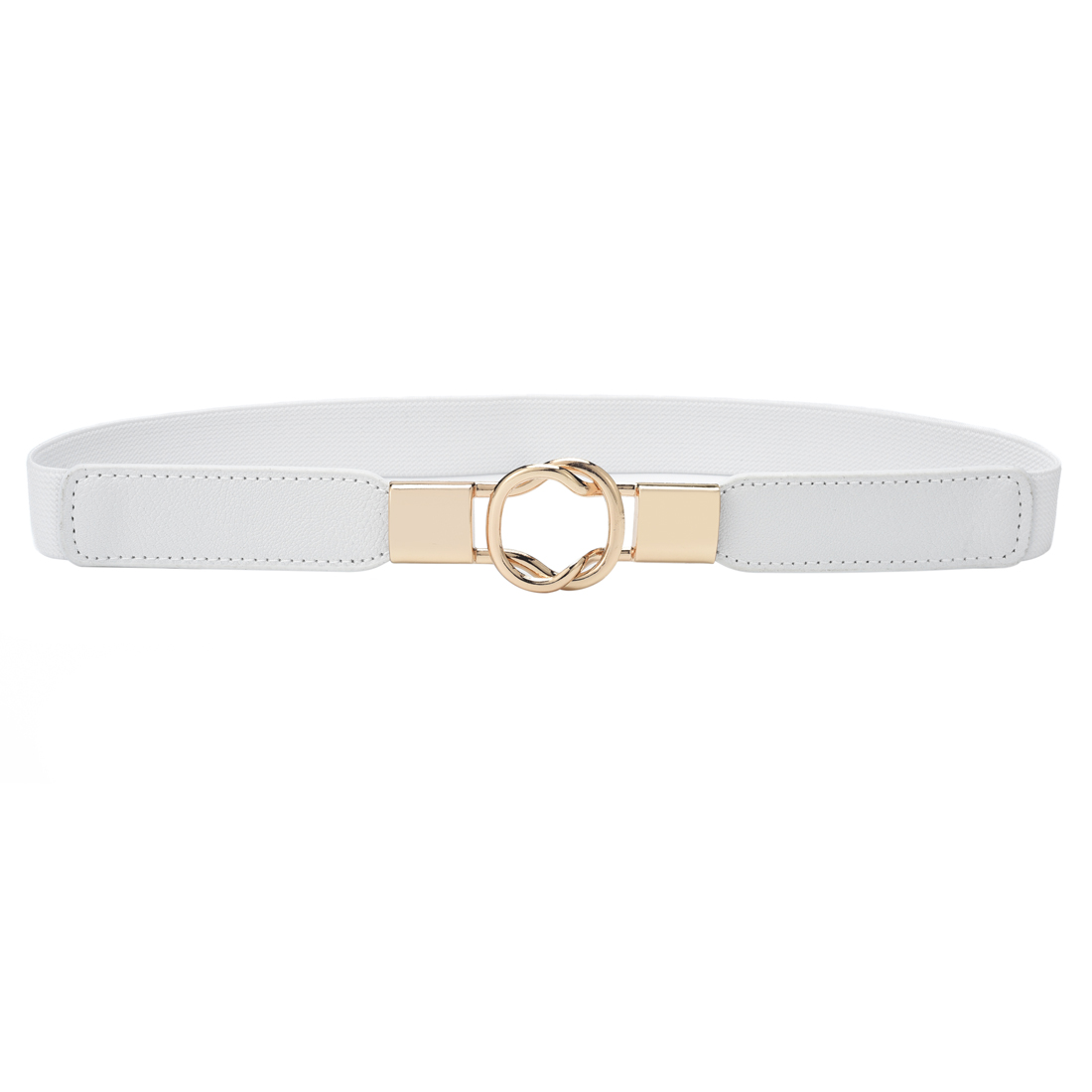 Cinturón elástico flaco para mujer, cinturón fino elástico para vestido, talla grande: Beige / 85 cm
