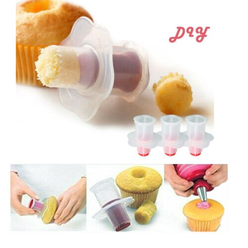 /3/5 pièces outil de gâteau | Séparateur outil de gâteau, outil de Cupcake Muffin gâteau plongeur Cutter décoration de pâtisserie, modèle remplissage de gâteaux: 3pcs random