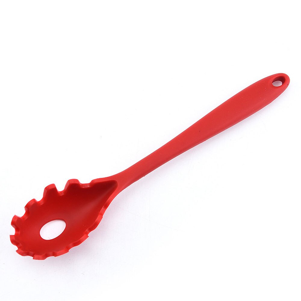 Siliconen Pasta Hollow Scoop Spaghetti Lepel Vergiet Hittebestendig Noedels Afvoer Keuken Tool Servies Accessoires: red