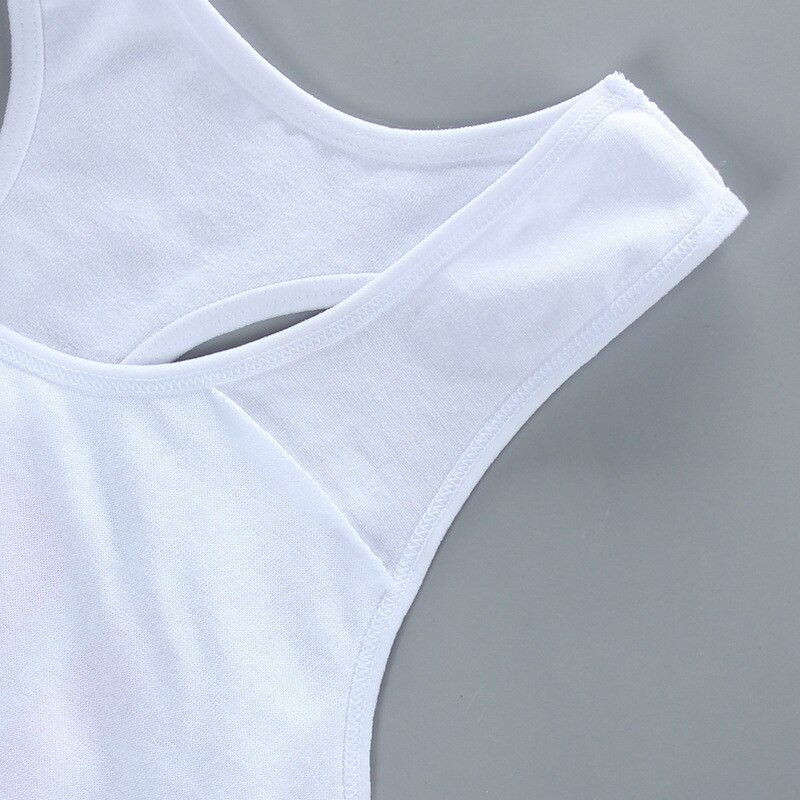 Brief Sport Beha Meisjes Beha Ondergoed Lingerie Kinderen Tieners Tiener Jong Adolescente Student Katoen Dubbeldeks Effen Kleur Pad