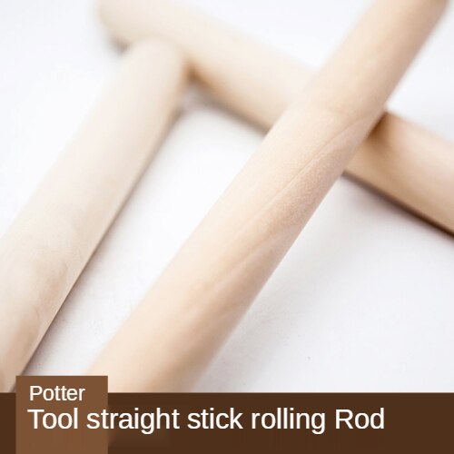 Ceramic Art Roller Clay Forming Tool Rolling Pin Solid Wood Rolling Clay Stick Clay Stick Stick Mud Various Sizes: 29cm