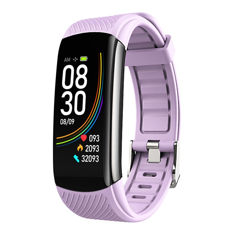 Armband Druk Meting Fitness Armband Activiteit Tracker Hartslagmeter Bloeddruk Tonometer Smart Polsband: Purple