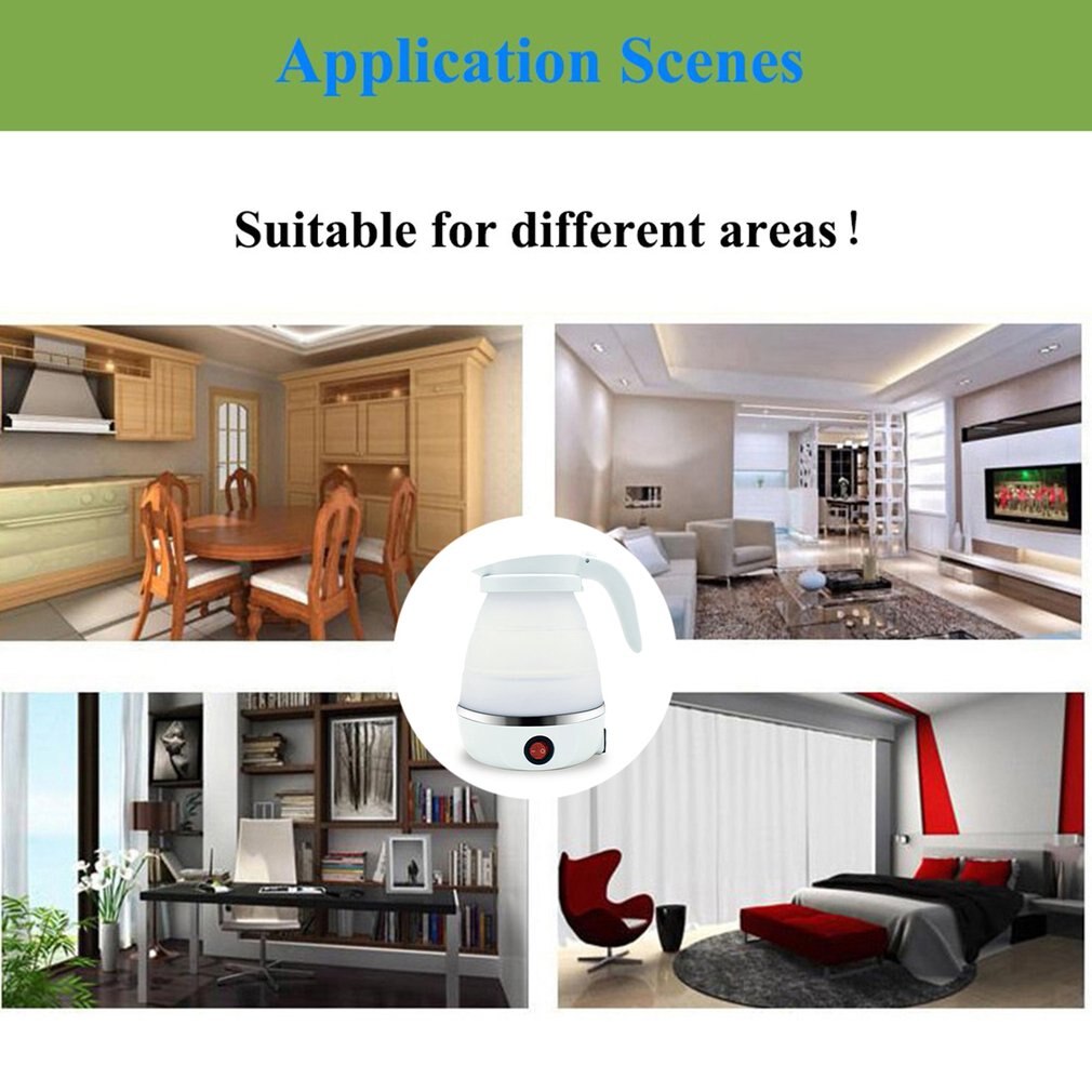 Compact Size Home Electric Kettle Durable Silicone Foldable Portable Travel Camping Water Boiler Electric Appliances