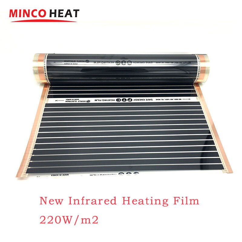 Infrarood Verwarming Film Vloer Warming Energiebesparing Ptc Zelfregulerend Vloerverwarming Warme Vloer Carbon Verwarming Film 220W