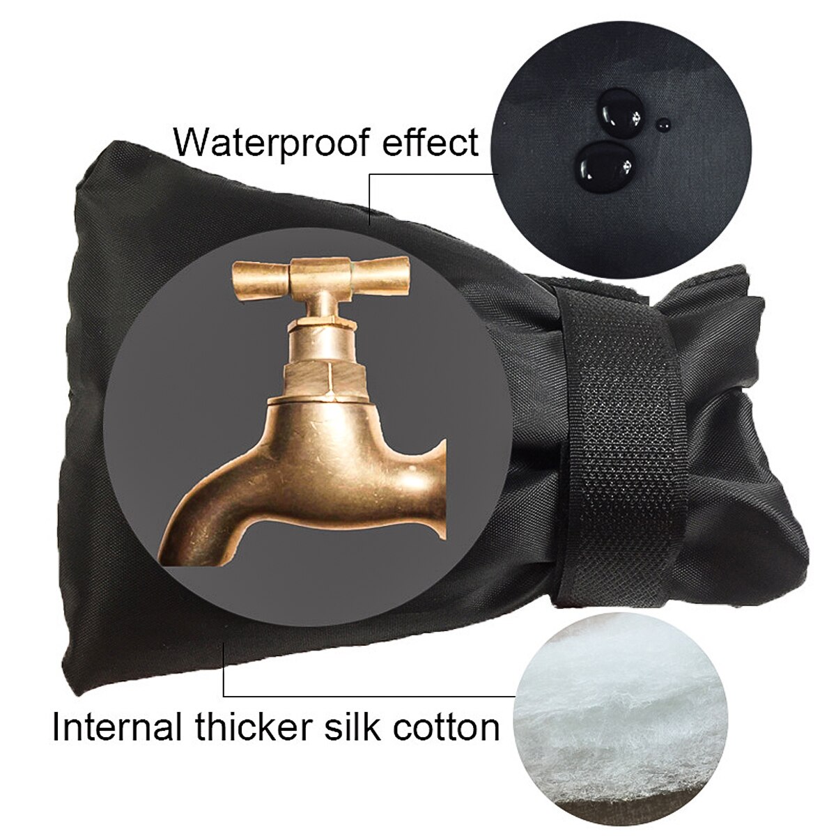 Lightweight Tap Insulation Cover Oxford Fabric Garden Tap Thermal Protector Outdoor Tap Frost Jacket reusable for taps