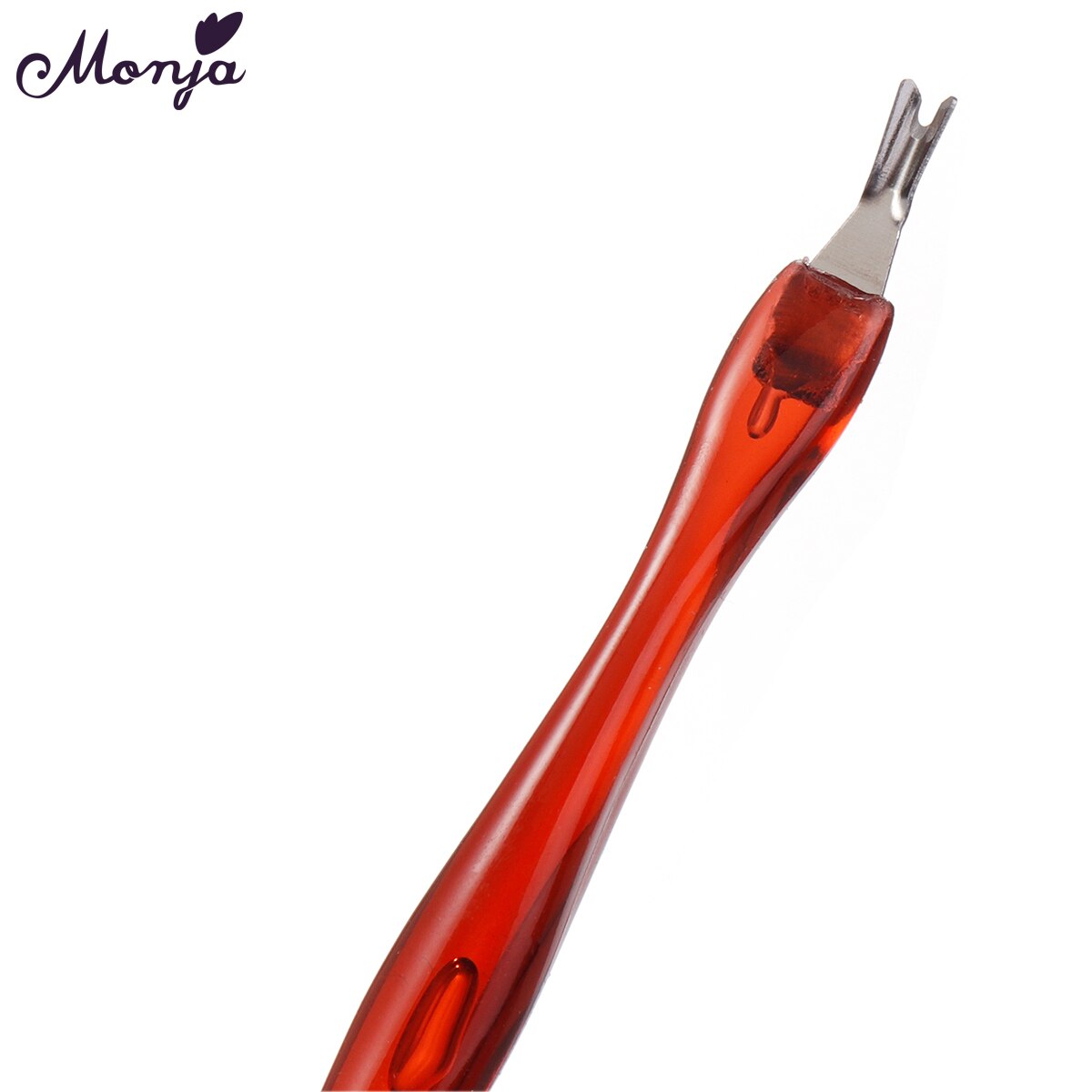 Monja 1 Piece Brown Color Stainless Steel Nail Art Dead Skin Fork Finger Cuticle Pusher Remover Manicure Care Tool